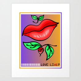 Love Lips Illustration Art Print