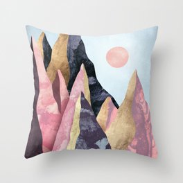 Mauve Peaks Throw Pillow