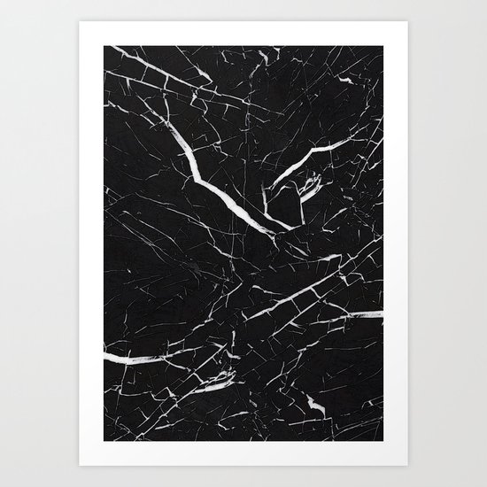 Black Marble Art Print