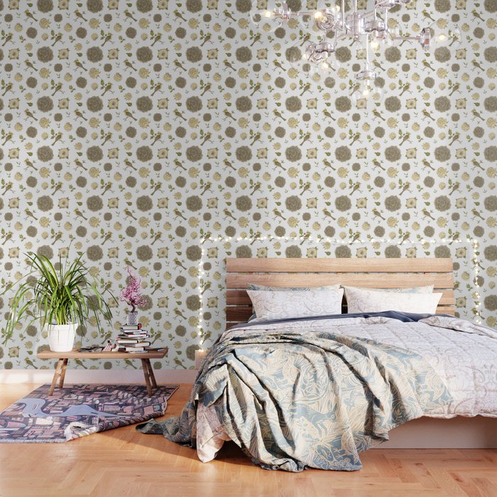 Vintage Elegant Victorian Decorative Floral Birds Wallpaper By