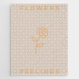 flowers feelings – peach Jigsaw Puzzle