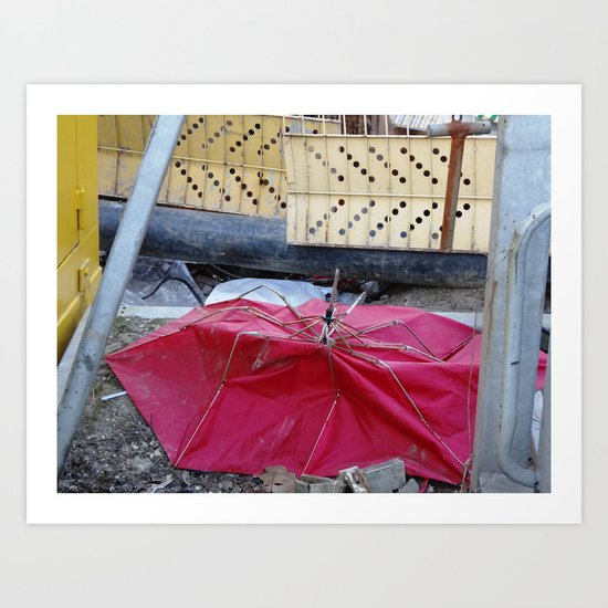 Umbrella Blues 2 Art Print