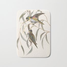 Historical Vintage Birds Perching Bath Mat