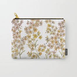 Golden Christmas Bush Carry-All Pouch | Yellow, Botanical, Sunset, Autumn, Pastel, Flora, Floral, Painting, Pink, Native 
