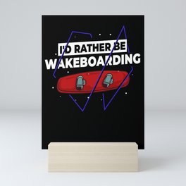 Wakeboarding Wakesurfing Boat Beginner Mini Art Print
