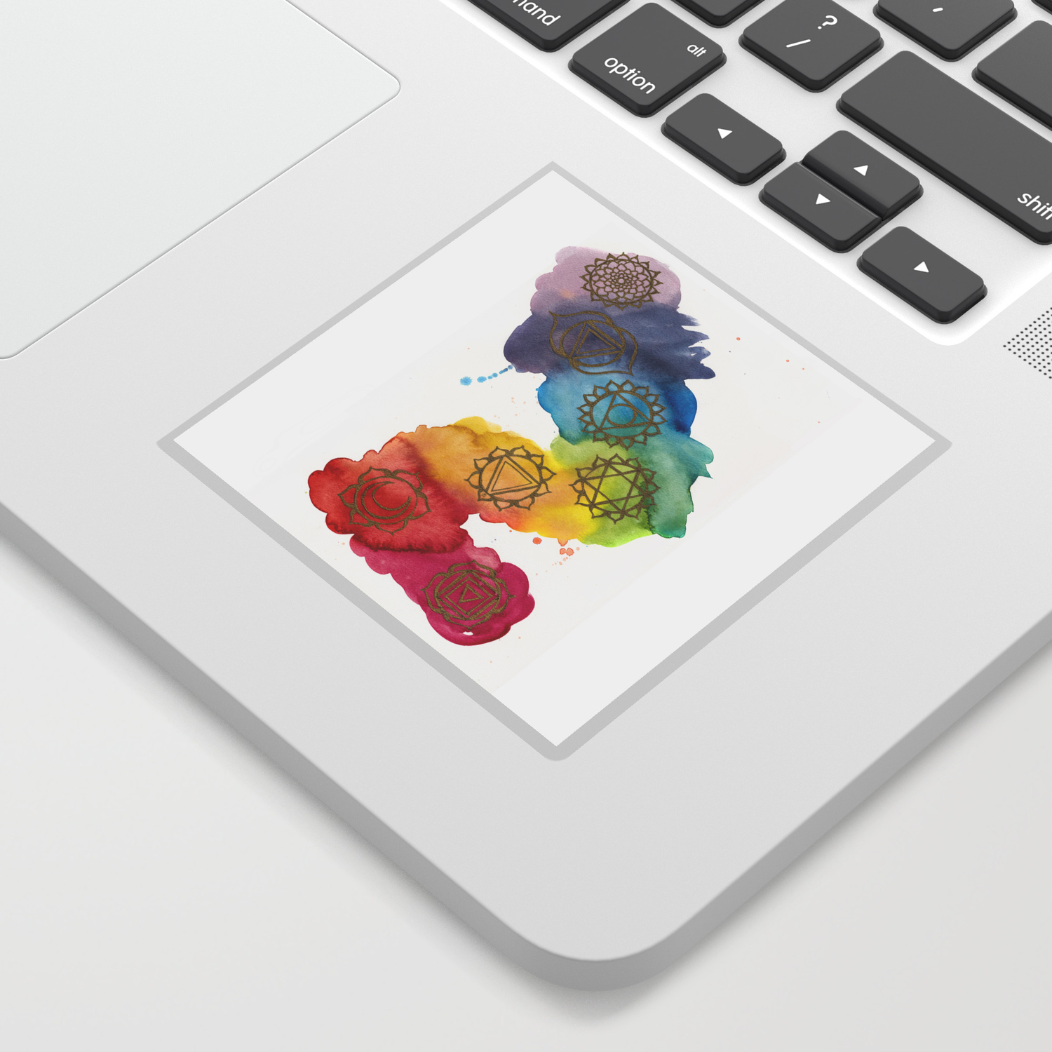 7 Chakras Watercolour Painting Sticker By Victoriarosedesign