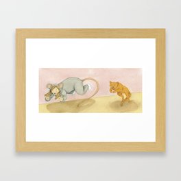Let's play Cat and Mouse! Framed Art Print