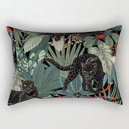 Tropical Black Panther Rectangular Pillow
