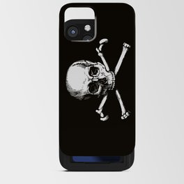Skull and Crossbones | Jolly Roger | Pirate Flag | Black and White | iPhone Card Case