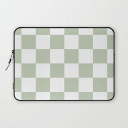 Green & White Checkered Pattern Laptop Sleeve