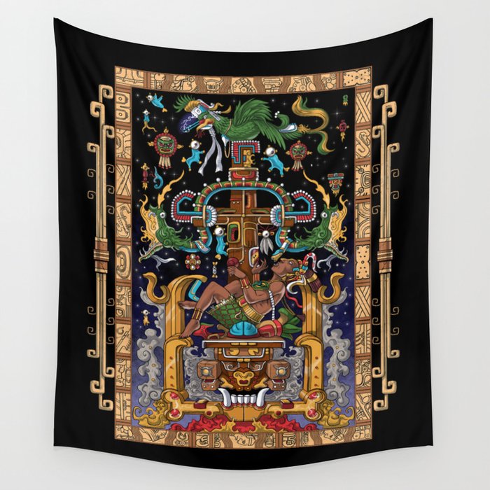 Ancient Mayan King Pakal Wall Tapestry by Nikolay Todorov Society6