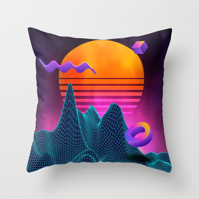 Neon sunrise #1 Throw Pillow