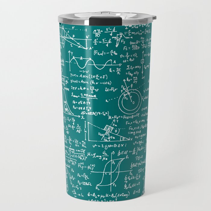 Physics Equations // Teal Travel Mug