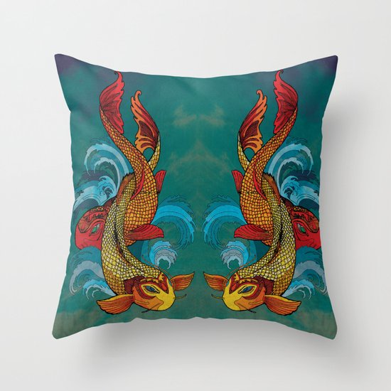 A tale of two fins. Throw Pillow