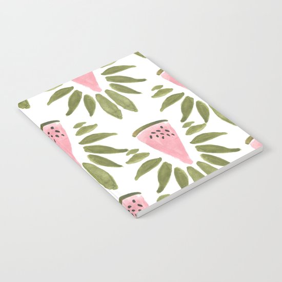 Watermelon and Leaves Notebook
