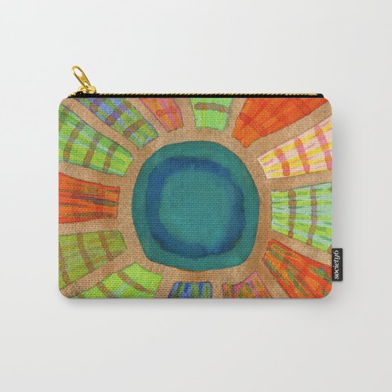 Blue radiating Sun Carry-All Pouch