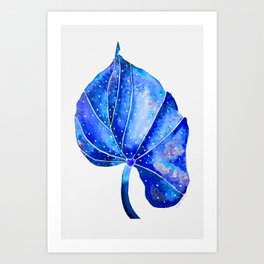 Polka Dot Begonia - Blue Art Print