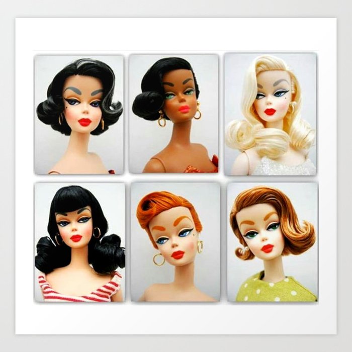 Vintage barbie art prints online