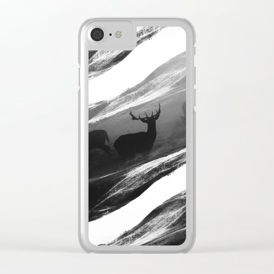 Oh Deer Black Clear iPhone Case