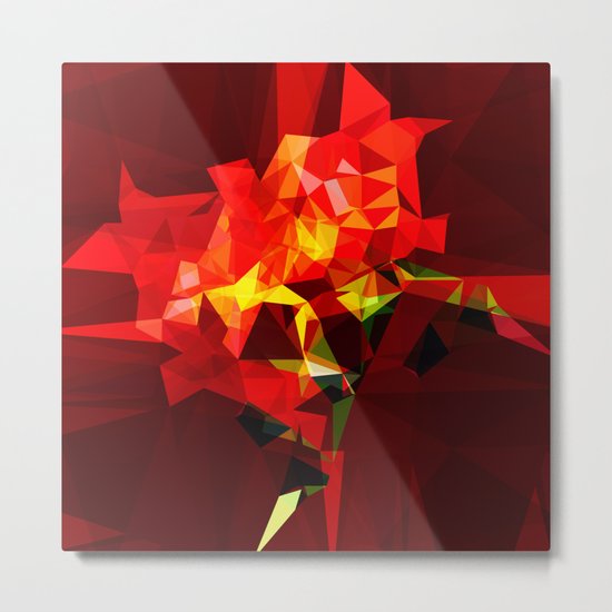 red polygone object Metal Print