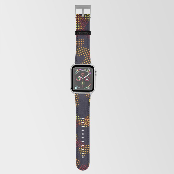 Brown, Yellow & Black Color Dotted Design  Apple Watch Band