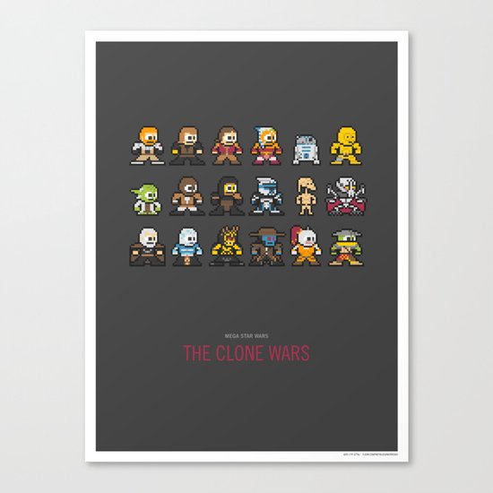 Mega Star Wars: The Clone Wars Canvas Print