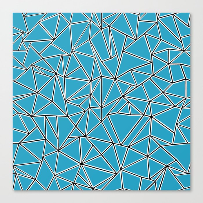 Shattered Ab Blue Canvas Print