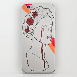 Red tears statue iPhone Skin