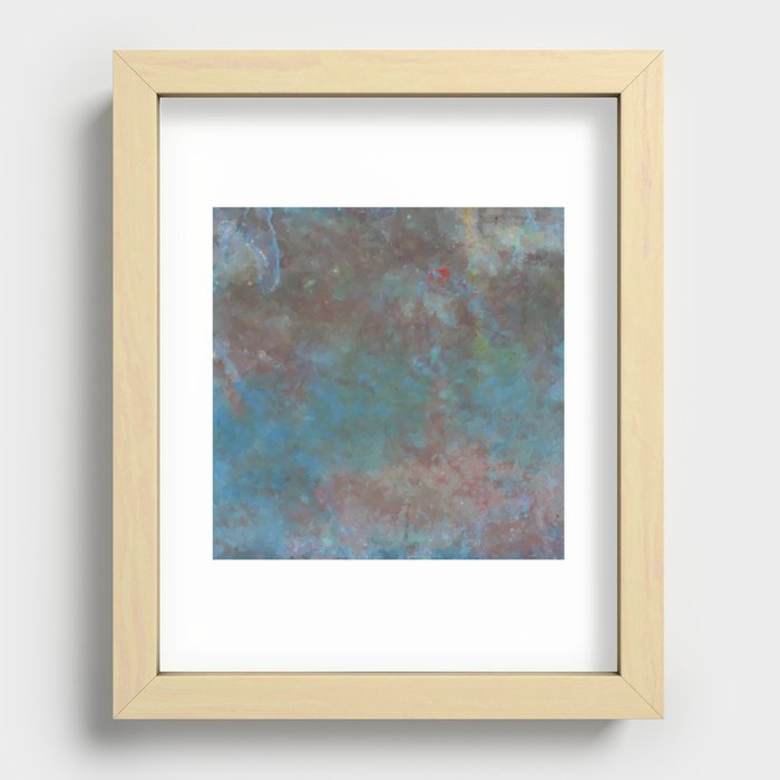 Earth and Water Abstract Recessed Framed Print