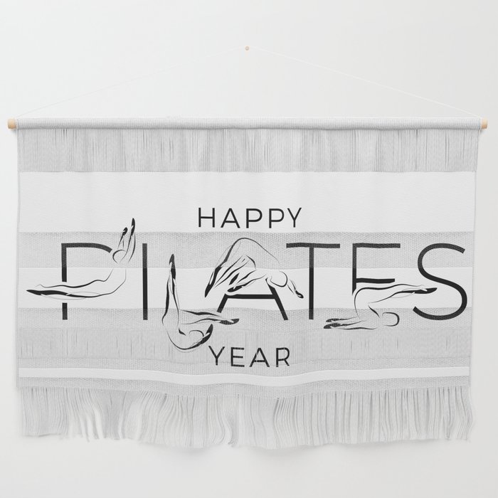 Happy Pilates Year with Pilates poses  Wall Hanging