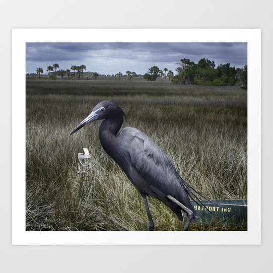 Little Blue Portrait Art Print