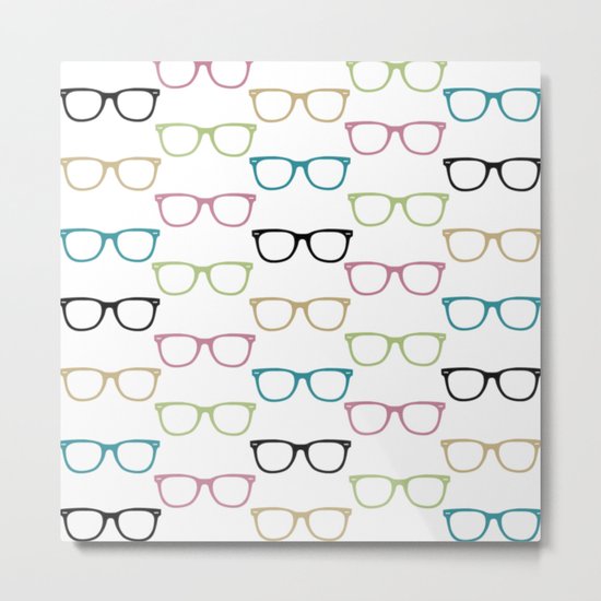 Funky Glasses Metal Print