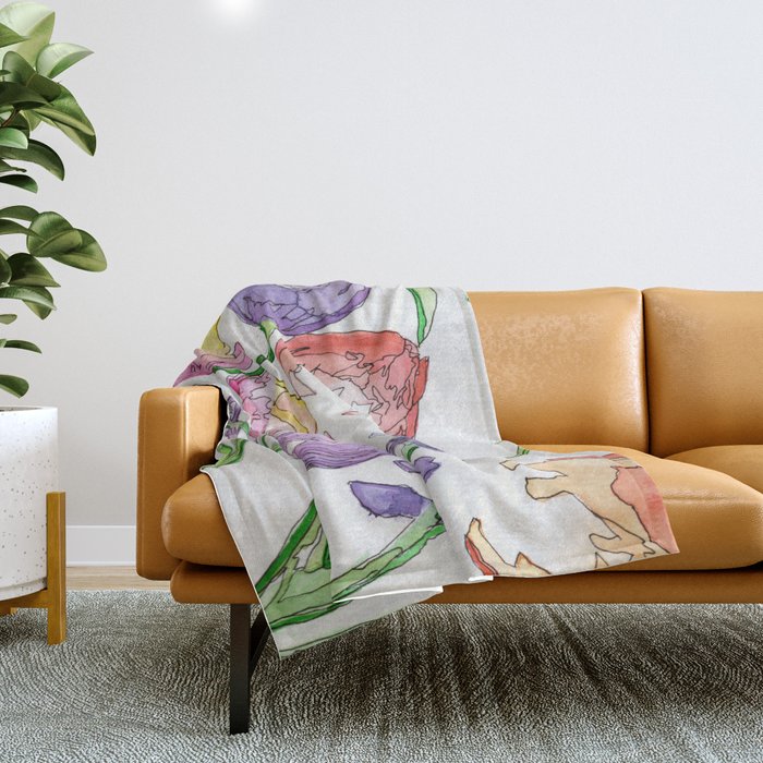 21st Century Art Nouveau Throw Blanket