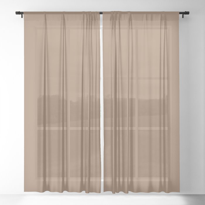 WESTMINSTER Brown solid color Sheer Curtain