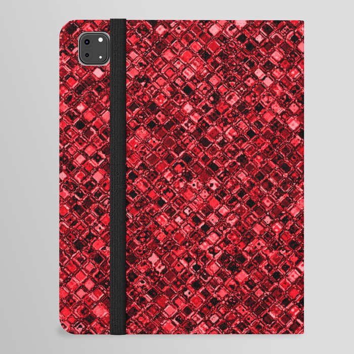 Red Glitter Modern Collection iPad Folio Case