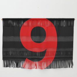 Number 9 (Red & Black) Wall Hanging