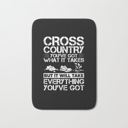 Cross Country Running Coach Training XC Run Race Bath Mat