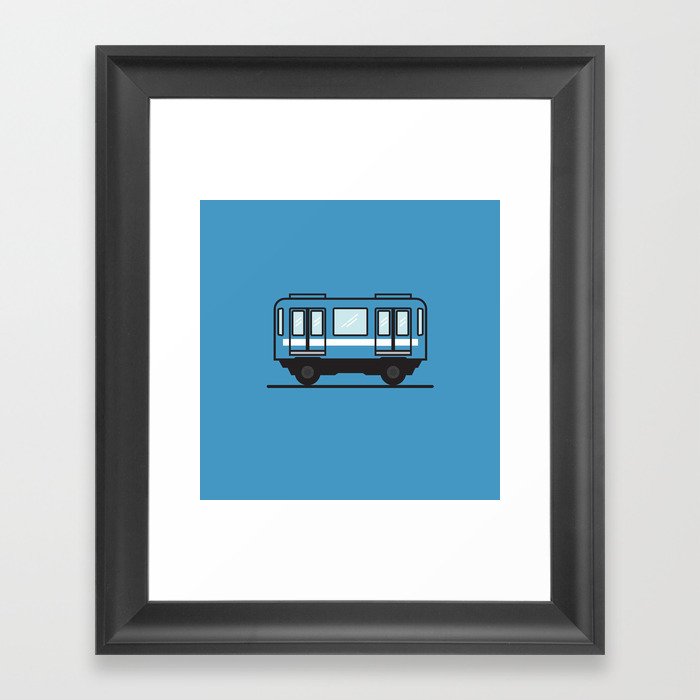 Montréall Subway car Framed Art Print