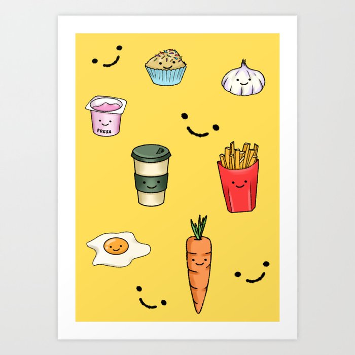 Cutie Food  Art Print
