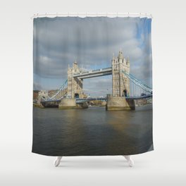 Great Britain Photography - Tower Bridge In The Center Of London Shower Curtain