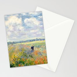 Poppy Fields near Argenteuil by Claude Monet Stationery Cards