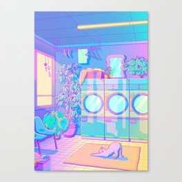 Laundry Blues Canvas Print