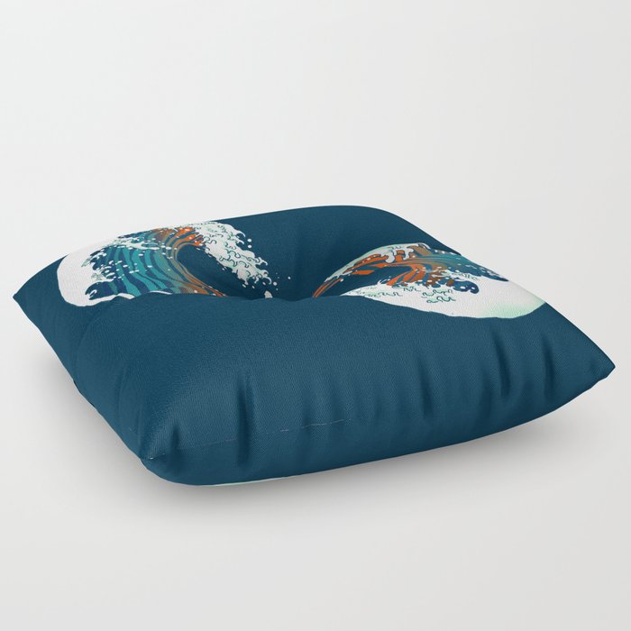 The Wave is forever Floor Pillow
