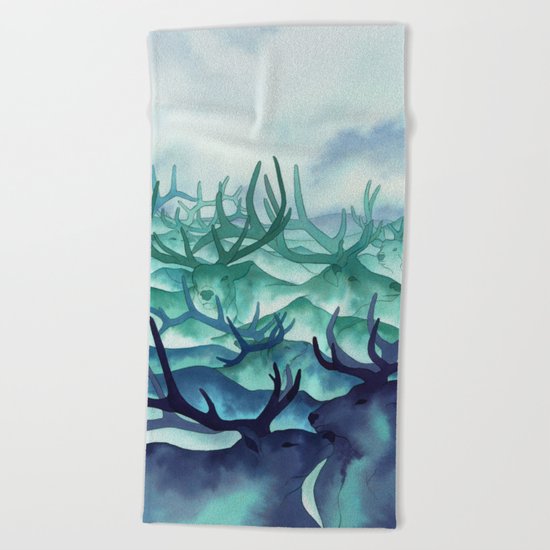 Herding Mountains Beach Towel