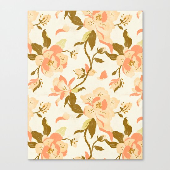 Magnolia Pattern Canvas Print