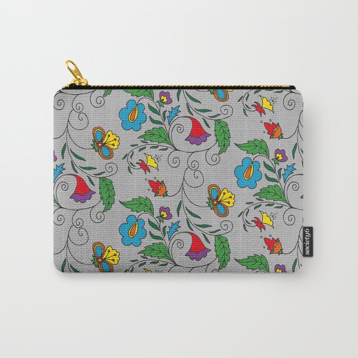 Ethnic Floral Flow Carry-All Pouch