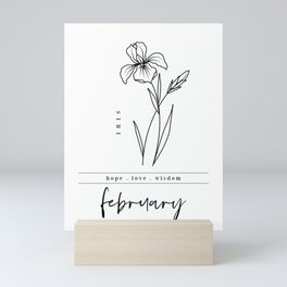 February Birth Flower | Iris Mini Art Print