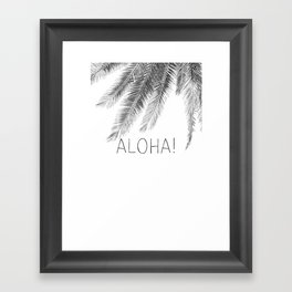 Aloha Palm Tree Framed Art Print