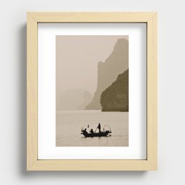 Fishermen, Halong Bay, Vietnam Recessed Framed Print