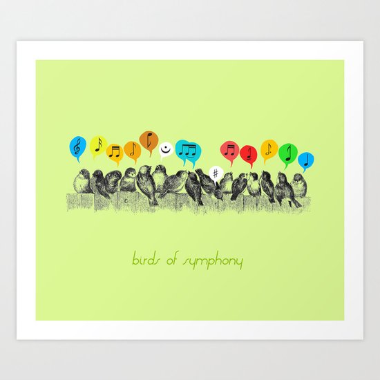Birds of Symphony Art Print